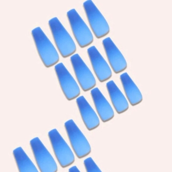 HOST PICK!! Matte Blue Long PRESS ON NAILS - Picture 4 of 4